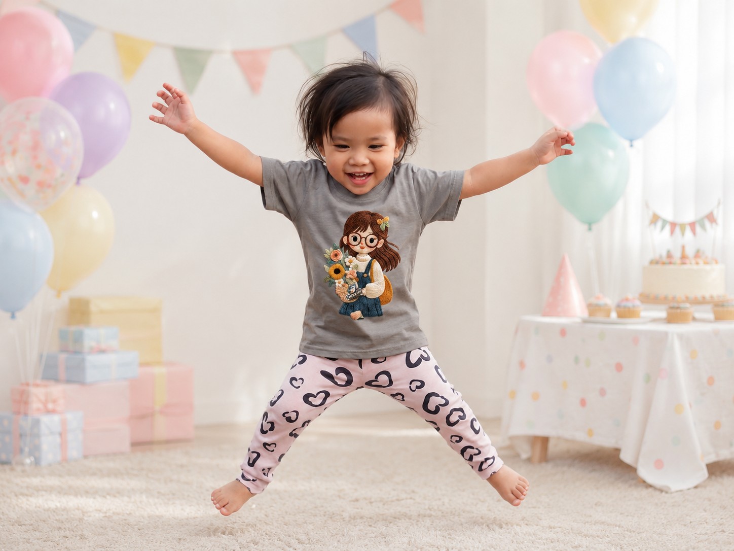 Anak memakai kaos Gamaliel Kids saat pesta ulang tahun