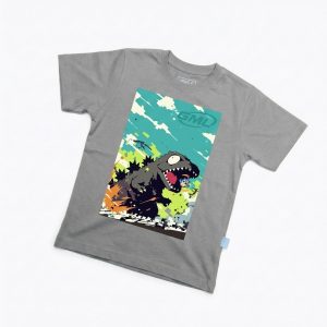 Kaos Dinosaurus - warna Abu-abu