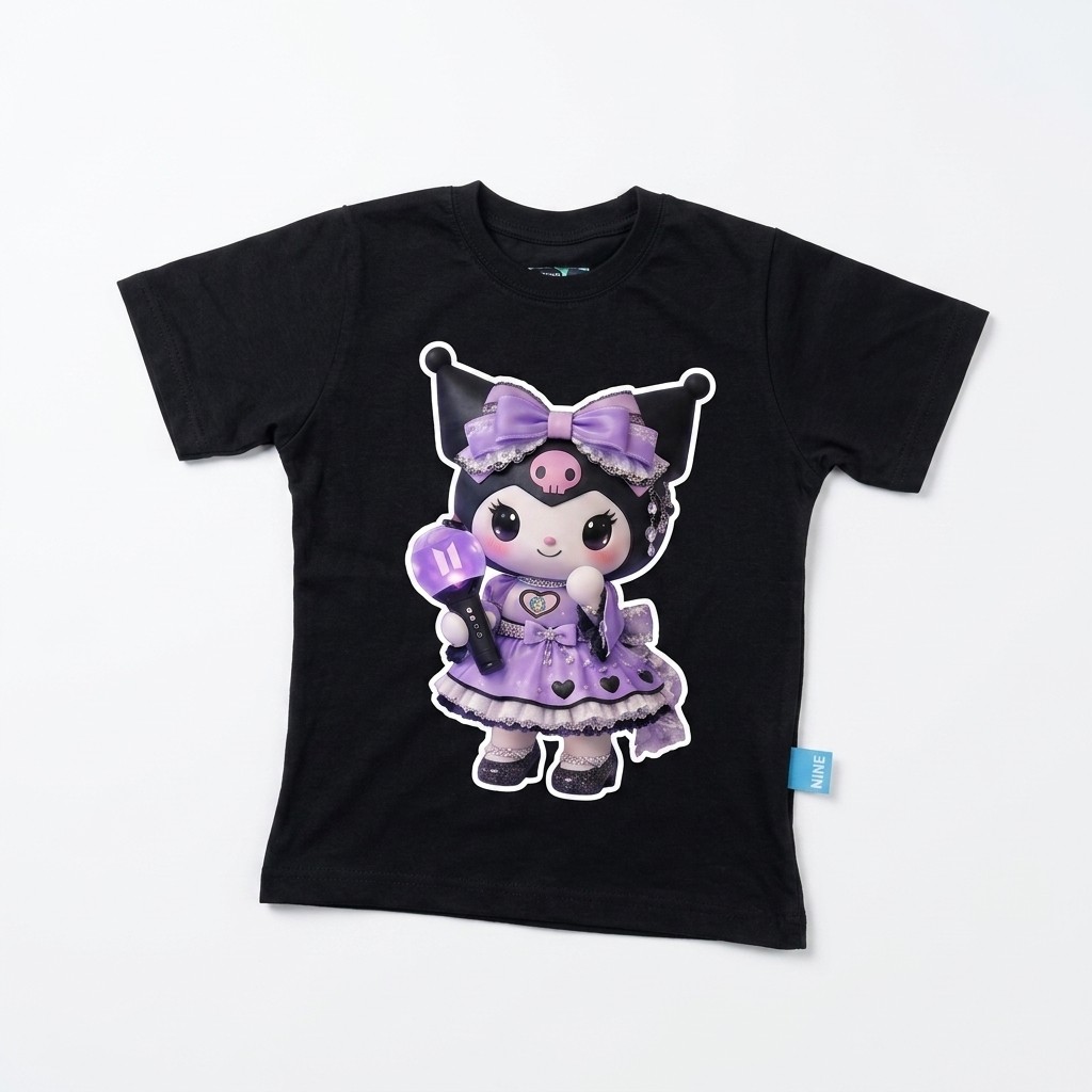 Kaos Kuromi Ungu - warna Hitam
