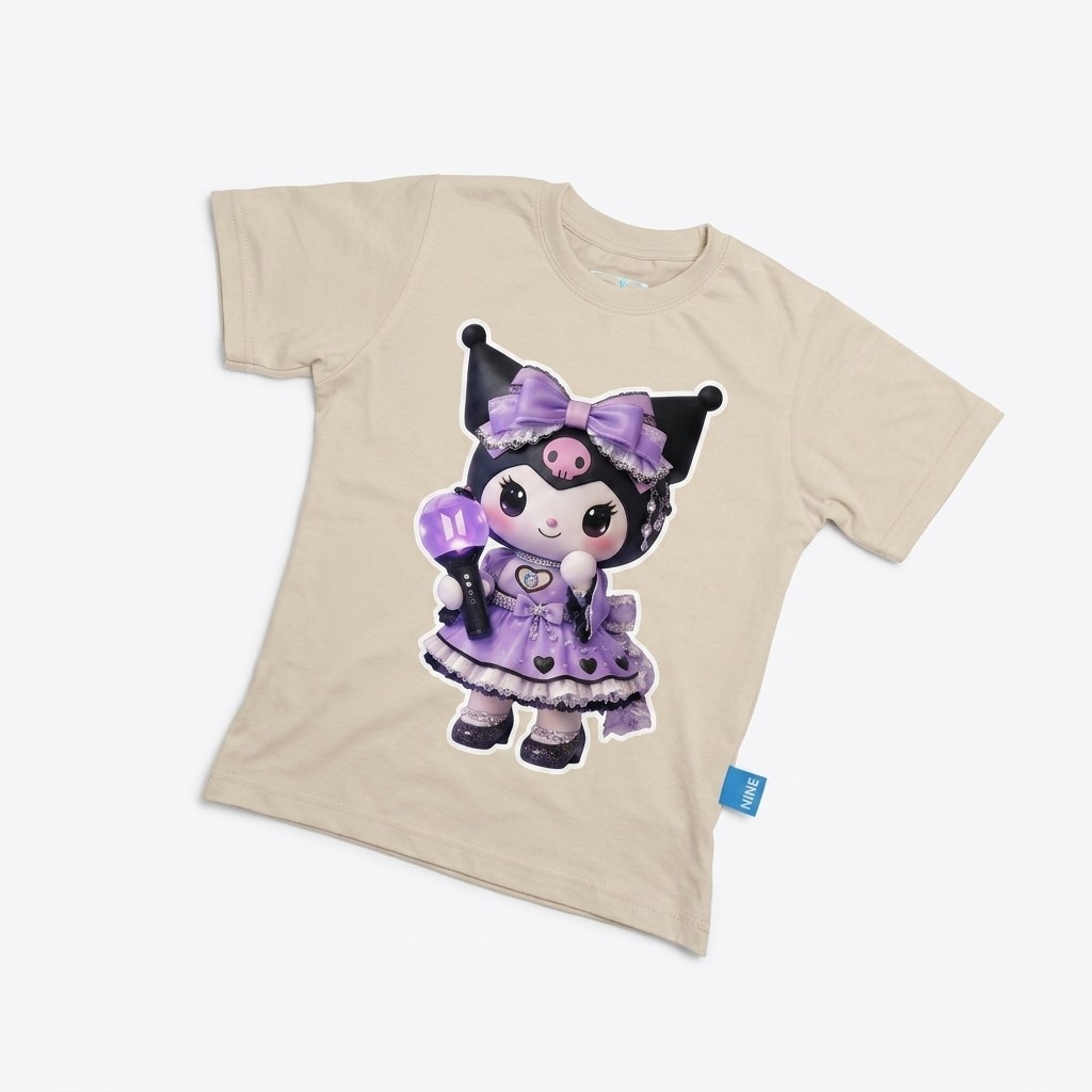 Kaos Kuromi Ungu - warna Krem