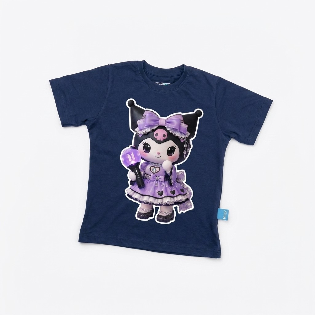 Kaos Kuromi Ungu - warna Navy