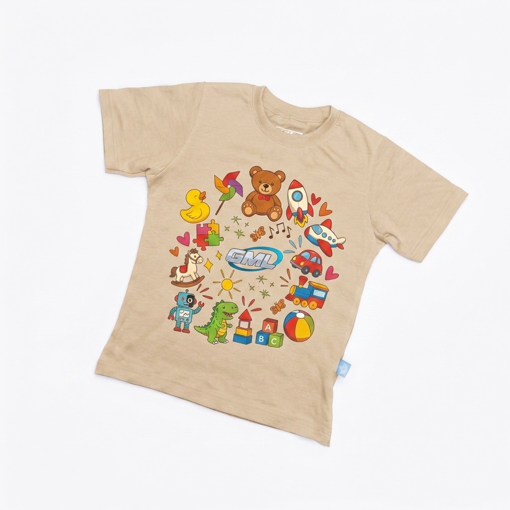 Kaos Mainan Anak - warna Krem