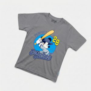 Kaos Mickey Baseball - warna Abu-abu