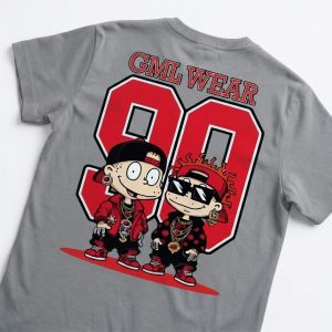 Kaos Rugrats Hip Hop - warna Abu-abu