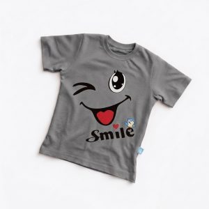 Kaos Smile - warna Abu-abu